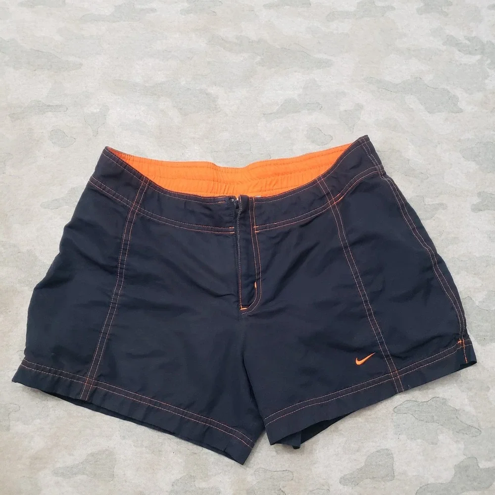 Vintage Nike Shorts Womens  Small Blue Y2k Pockets Drawstring